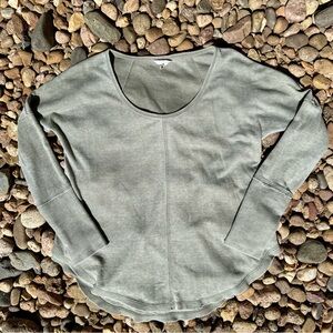 Lucky Brand Sage Green Waffle Knit Top